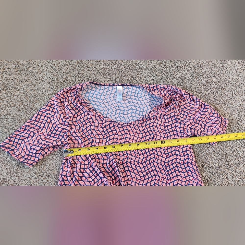 Lularoe XXS Extra Extra Small Red Blue  Tunic Shirt